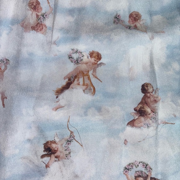 NWT WeWoreWhat V Neck Dress Baby Angels Baby Blue ‼️Offers Welcome ‼️ - Picture 2 of 6